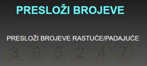 presloži brojeve