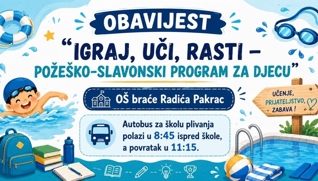 Škola plivanja – promjena vremena povratka
