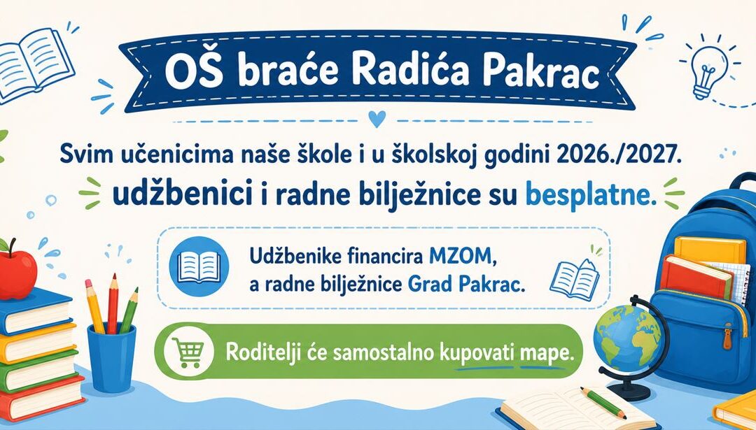 Besplatni udžbenici i radne bilježnice