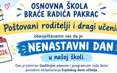 5. listopad – Svjetski dan učitelja – nenastavni dan